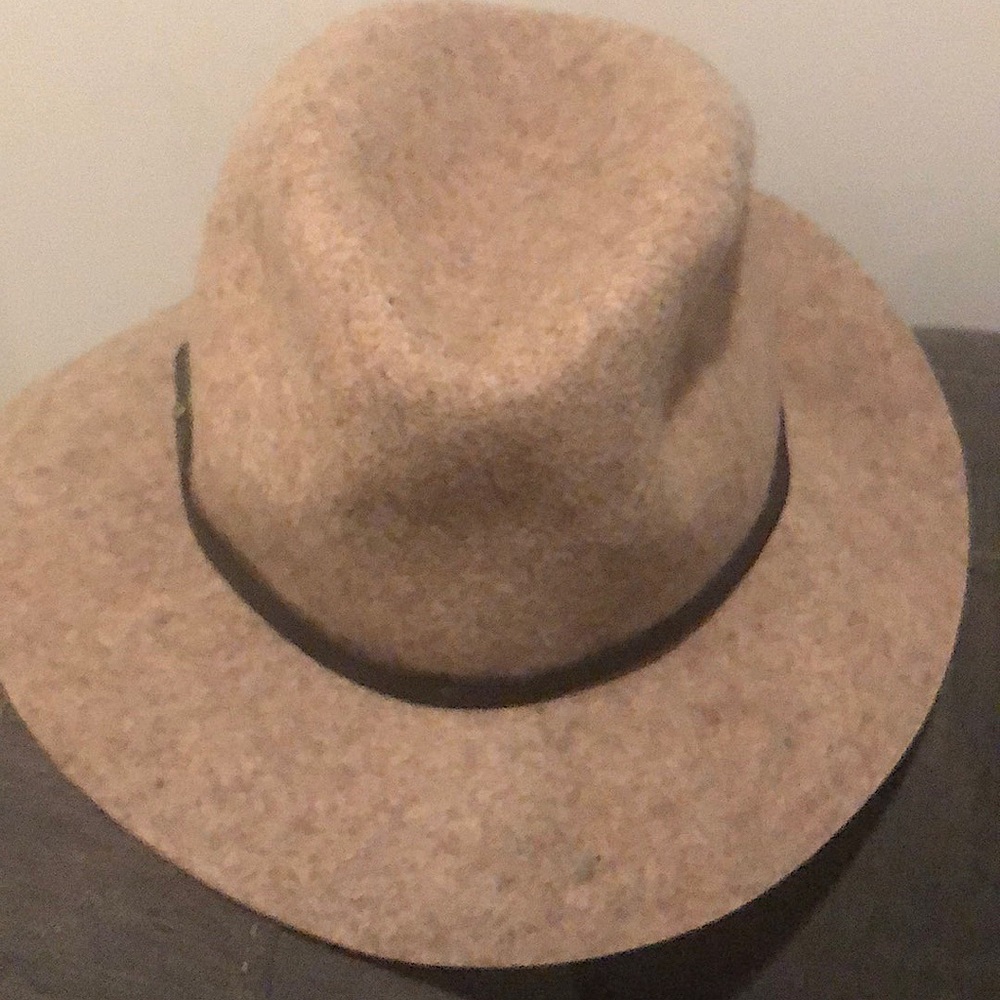 Wool with Leather Trim Hat